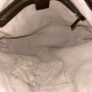 GUCCI Heart-Bit Brown Metallic Guccissima Leather Tote