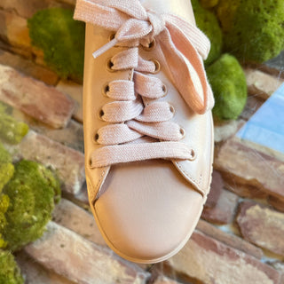 PRADA Pink Leather Low Top Sneakers SZ 37.5 (US 7.5)