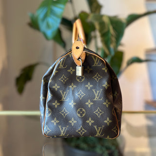 LOUIS VUITTON Speedy 30 Brown Monogram Canvas Satchel
