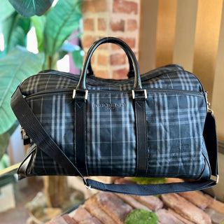 BURBERRY Golf Boston Check Black Nylon Duffle