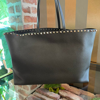 Valentino Gray Rockstud Tote