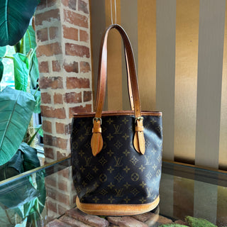 LOUIS VUITTON Vintage Petit Monogram Bucket Bag