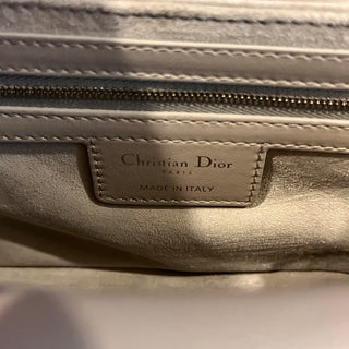 DIOR Jolie Small Gray Tweed Flap Top Handle Bag
