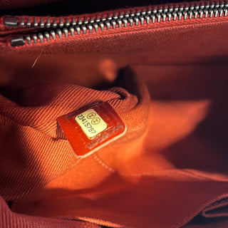 CHANEL Coco Handle Medium Red Caviar Top Handle Bag