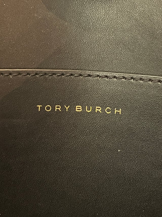 TORY BURCH Geo Logo Stripe Black Tote Bag