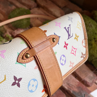 LOUIS VUITTON Shirley White Multicolor Murakami Shoulder Bag