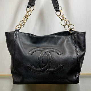 CHANEL Timeless CC Black Caviar Leather Vintage Tote