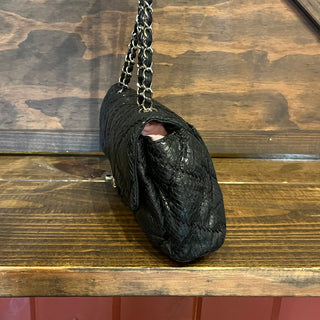 CHANEL Black Python Ultimate Stitch Flap Shoulder Bag