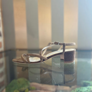 MANOLO BLAHNIK Brown Suede Strappy Sandals SZ 38 (US 8)