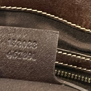 GUCCI Positano Small Beige Brown GG Canvas Leather Tote Bag