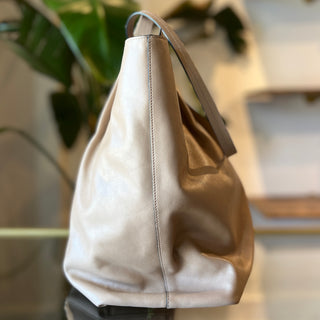 PRADA Argilla Glacé Calf Leather Beige Tote Bag