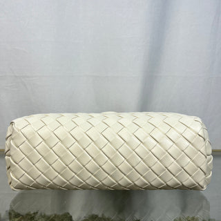 BOTTEGA VENETA Teen Lauren 1980 Intrecciato Off- White Clutch