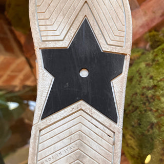 DIOR White Calfskin Suede Star Sneakers SZ 37.5 (US 7.5)