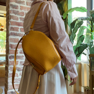 LOUIS VUITTON Mabillon Yellow Epi Leather Vintage Backpack
