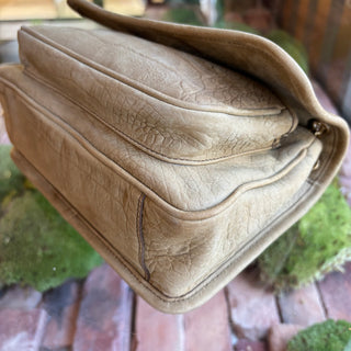 SAINT LAURENT Small Croc Nubuck Niki Shoulder Bag