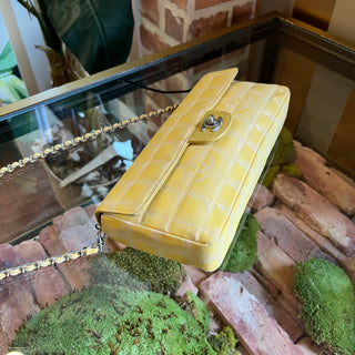 CHANEL Travel Line Yellow East West Nylon Shoulder Bag
