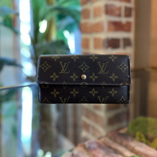LOUIS VUITTON Sarah Brown Monogram Canvas Vintage Wallet