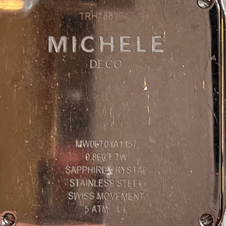 MICHELE White Silver Sapphire Crystal Stainless Steel Watch