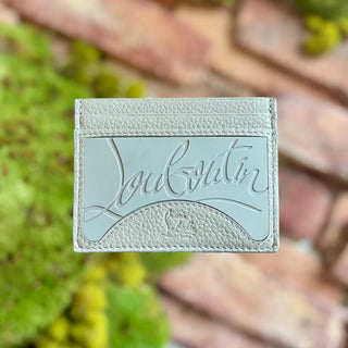 LOUBOUTIN Gray Kios Card Wallet