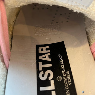 GOLDEN GOOSE Ballstar Multicolor Glitter Pink Star Sneakers SZ35(5US)