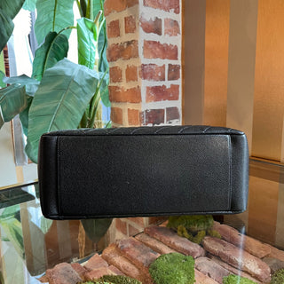 CHANEL Grand Shopping Black Quilted Caviar Leather Tote