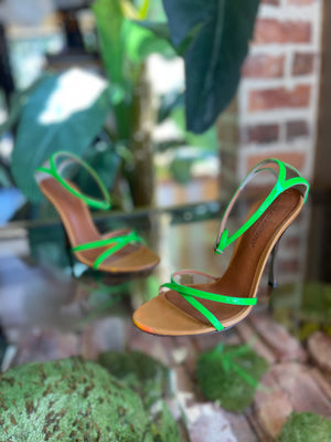 DOLCE & GABANA Lime Green Strappy Heels
