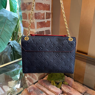 LOUIS VUITTON Navy Empreinte Vavin Marine Rouge Shoulder Bag
