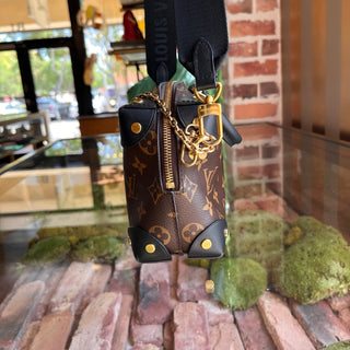 LOUIS VUITTON Petite Malle Souple Black Monogram Canvas Top Handle Bag