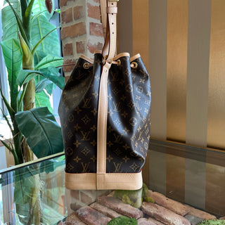 LOUIS VUITTON Noe Brown Monogram Canvas Bucket Bag