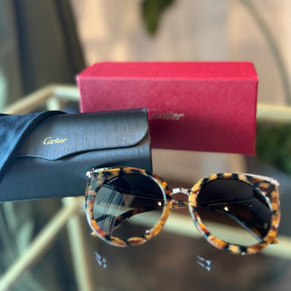 CARTIER Panthère de Cartier Tortoise Sunglasses