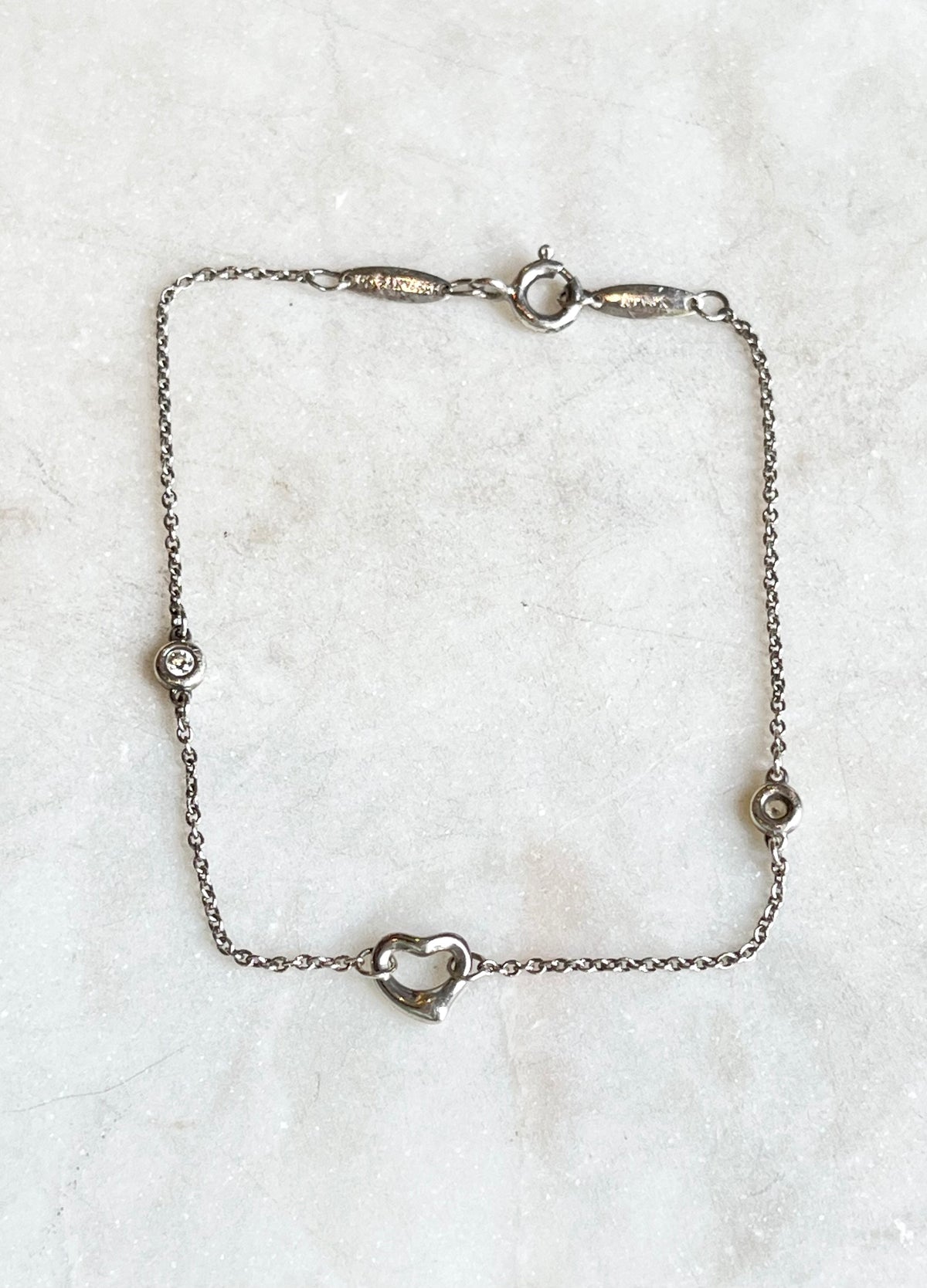 Tiffany & Co. Peretti Diamond Heart Bracelet - The Purse Ladies