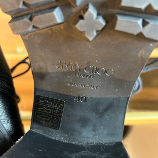 JIMMY CHOO Cruz 65 leather combat boot SZ 40