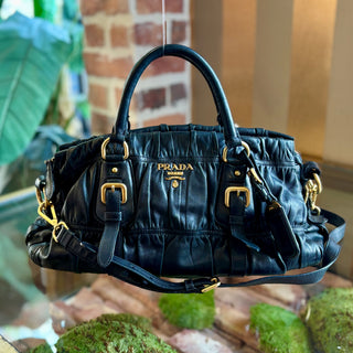 PRADA Black Nappa Guafree Bauletto