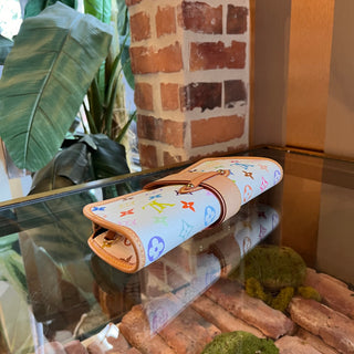 LOUIS VUITTON Shirley Pochette White Multicolor Monogram Canvas Clutch