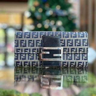 FENDI FF Zucca Canvas Wallet