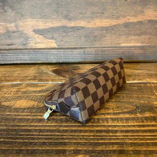 LOUIS VUITTON Cosmetic Pouch PM Damier Ebene Canvas Dome Pouch