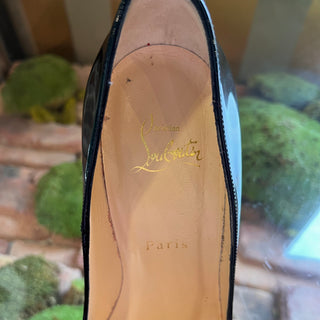 CHRISTIAN LOUBOUTIN So Kate120mm Black Patent Leather Pumps SZ 38.5 (US 8.5)