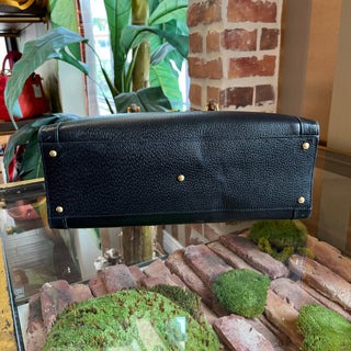 GUCCI Medium Diana Black Leather Tote Bag