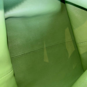 BOTTEGA VENETA Light Green Napa Leather Double Knot Small Hobo Bag