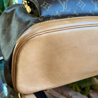 LOUIS VUITTON Montsouris GM Brown Monogram Canvas Drawstring Backpack