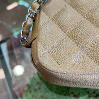 CHANEL Beige Camera Caviar Crossbody DIA312