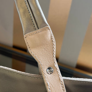 CHANEL Paris Biarritz Large Gold Metallic Coated Canvas Tote Bag ADI1184