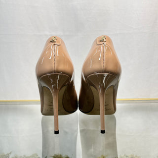 JIMMY CHOO Love Beige Patent Leather Pumps SZ37.5(7.5US)