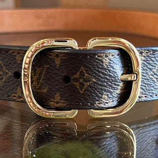 LOUIS VUITTON Mini Monogram Truck Buckle Belt SZ 80/32