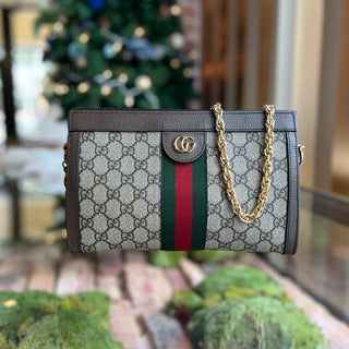 GUCCI Ophidia GG Medium Monogram Canvas Shoulder Bag