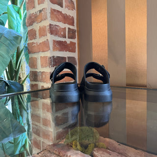 ALEXANDER MCQUEEN Hybrid Black Rubber Slides
