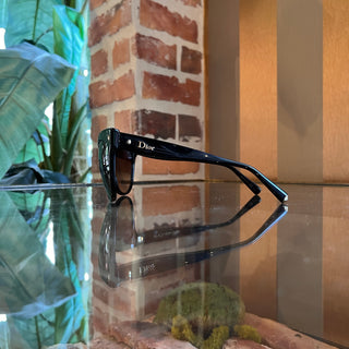 DIOR Collection "Les Marquises" 29AHA Black Acetate Cat Eye Sunglasses