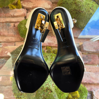 SAINT LAURENT Light Beige Opyum 110 YSL Heels SZ 39.5 (US 9.5)