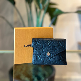 LOUIS VUITTON Black Victorine Empriente Monogram Wallet