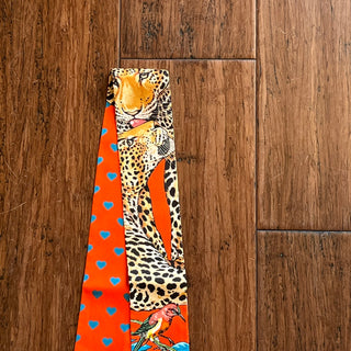 HERMES Jungle Love Love Silk Twilly